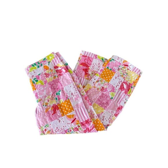 Lilly Pulitzer Vintage Pink 2-Minute Sewn Patch Crop Pants, Lined Women’s Size 2 - Picture 5 of 9